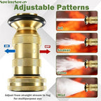 1-1/2 Inch Fire Hose Nozzle Brass NH/NST 85 GPM 100 PSI - Image 3