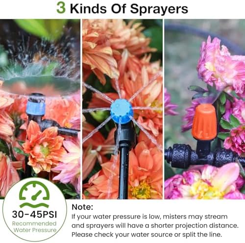 MIXC Greenhouse Micro Drip Irrigation Kit + MIXC Water Flow Meter with Brass Inlet & Outlet - Image 2