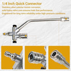 Foam Cannon Dual-Purpose Switch Spray Gun, Foam Cannon Adapter, Connector Accessory, 1/4 Inch Quick Connector, with 7 Nozzle Tips - Image 6
