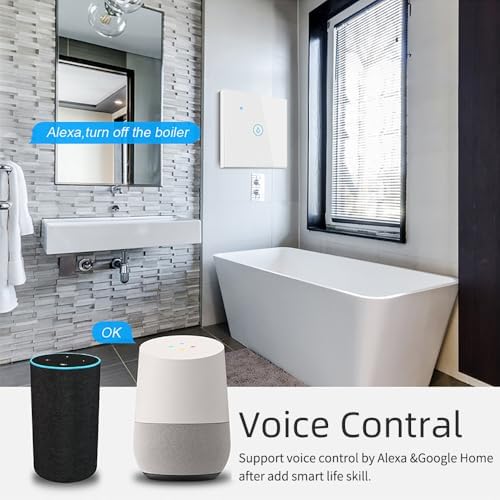 WiFi Smart Water Heater Switch, 40A, Touch Panel with Timing Function, Works with Tuya, Alexa, Google Assistant - Image 6