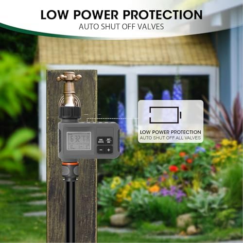 Srliya Hose Timer, Programmable Irrigation System for Garden Hose with Rain Delay Setting, Digital Water Timer for Lawn Yard Pool Greenhouse - Image 5