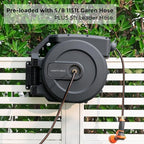 Giraffe Tools Garden Hose 25FT Lightweight Lay Flat Water Hose with AW505/8 Retractable Garden Hose Reel 5/8" x 115+5 ft - Image 4