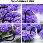 Drip Irrigation System，360° Bendable Drip Irrigation Kit Automatic Irrigation System for Garden, Adjustable Garden Watering Misting System for Greenhouse, Yard, Lawn, Plant(66FT) - Image 3