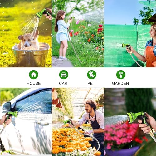 Metal Garden Hose 25 ft Water Hose 304 Stainless Flexible Lightweight Outdoor Yard Strong Durable Heavy Duty Hose Pipe with 10-Way Nozzle Solid 3/4" Brass Connectors No Kink Leakproof Outside - Image 7