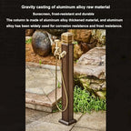 Outdoor Water Fountain Water Column with Faucet，freestanding Garden Hose Holder with Full Copper Faucet，Yard Hydrant Water Feature Fountain Water Dispenser ，for Garden Irrigation and Watering - Image 5