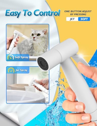 BRITULIF Bidet Sprayer for Toilet, Adjustable Pressure, Matte White - Image 6