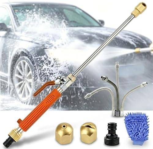 Heavy Duty Hose Nozzle with Spray Wand (Orange-Extend) by Unknown