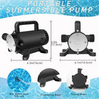 Water Pump 115V 1/10 HP 260 GPH Utility transfer Pump-Black - Image 2