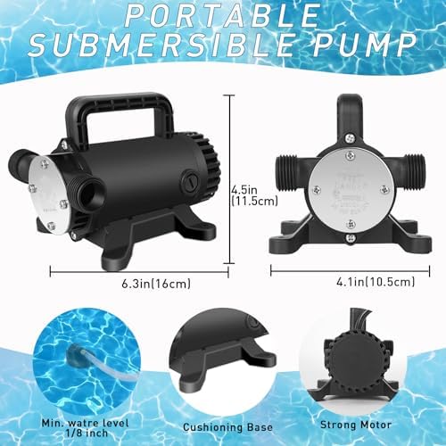 Water Pump 115V 1/10 HP 260 GPH Utility transfer Pump-Black - Image 2
