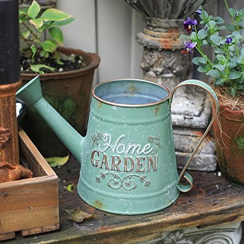 Cute Small Watering Can Indoor Plants Garden Metal Decorative Watering Cans for Outdoor Plants Bonsai Outdoor Garden Flower Decorative (Green, 1.5L, 50.7 Oz) - Image 6