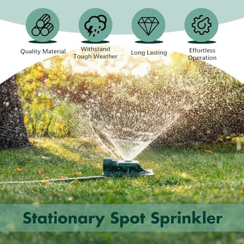 Baquler 4 Pcs Stationary Spot Sprinkler 900 Sqft Metal Square Base Lawn - Image 4