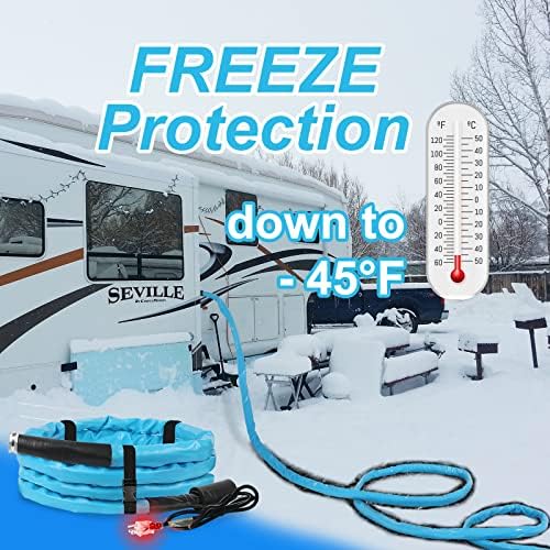 OEBLD Heated Water Hose for RV 15FT, 5/8-Inch ID, -45°F Freeze Protection - Image 2