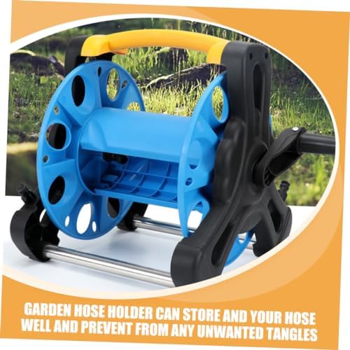 Levemolo Freestanding Garden Hose Storage Reel Heavy Duty Hose Holder for Outdoor Use Smooth Design Versatile Organizer for Keeping Your Garden Tidy - Image 5