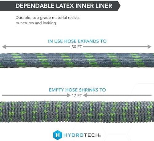 HydroTech 50 ft Expandable Burst-Proof Garden Hose, 5/8 in Diameter - Image 5