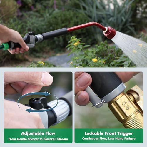 RESTMO 24 Inches Long Watering Wand for Garden Hose, Full Shower Spray Wand - Image 6