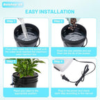 Hydroponics Growing System Kit 5-Gallon Deep Water Culture Recirculating Drip Grow System Indoor Garden Grow System with Hose, Air Pump, and Air Stone (1 Bucket + Drip Irrigation) - Image 6