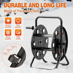 SPECILITE Metal Garden Hose Reel, Portable Outdoor Floor Stable Water Pipe Holder Freestanding, Holds 50-130 Ft of Hose Storage Capacity, UV Resistance, Hose Winder for Outside, Irrigation, Cleaning - Image 5