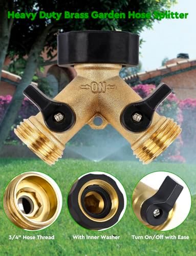 250FT Drip Irrigation System for Garden - 50FT 1/2" Main Tube & 200FT 1/4" Branch Tubing, Brass Splitter, Quick Connect Design, Perfect for Outdoor Plants, Raised Beds, Greenhouses - Image 3