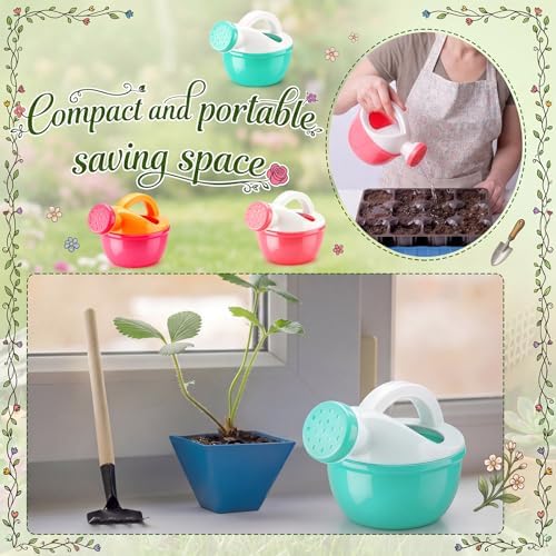 Sieral 20 Pcs Mini Plastic Watering Cans Bulk 3.5 Inch Small Portable Watering Pot Can for Garden, Indoor Outdoor Plants, Flower, Succulents, House Plants, Beach Sand and Water Play Yellow, Pink, Blue - Image 5