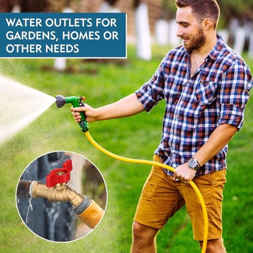 VIHOSE 15 Pack Male Hose Bib 1/2" MIP x 3/4" MHT, Red - Image 2
