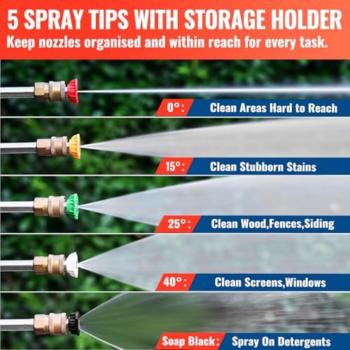 YAMATIC Pressure Washer Gun and 50FT Hose M22-14mm & M22-15mm with Wand - Image 6
