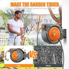 Retractable Garden Hose, 5/8" x 75 ft Wall Mounted Garden Hose Reel with 10-Pattern Hose Nozzle, Heavy Duty Water Hose Any Length Lock,Slow Return System,180°Swivel Bracket - Image 3