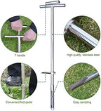 Soil Probe 40 Inch with 2 Bags, Soil Sample Probe with Ejector for Lawn House Plants, T-Handle Soil Sampler Probe Rod with Pedal, Stainless Steel Soil Test Kits Tool for Soil Sampling - Image 3