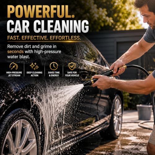 2026 Upgraded High Pressure Power Washer Nozzle with Connector Set, Adjustable Garden Hose Sprayer for Car Washing, Patio Cleaning, Watering, Durable Metal Hose Attachment for Outdoor Cleaning(2 PCS) - Image 5
