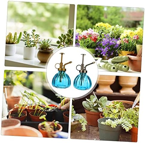 Vintage Glass Spray Bottle 2 Pack for Flowers and Vegetables Blue - Image 5