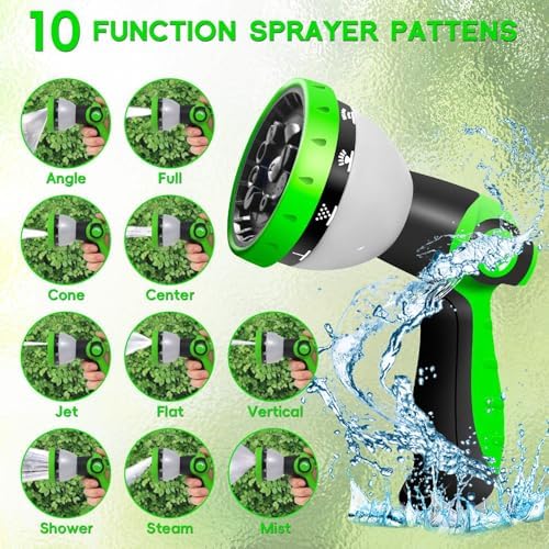 Junredy 50 FT Garden Hose, Flexible Water Hose with 10-Function Sprayer - Image 5