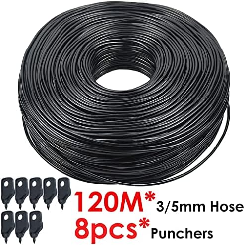 3/5mm PVC Hose Micro Drip with Puncher, Blank Distribution Line Water Hose Garden Watering Tube for Garden Irrigation System(120M) - Image 2