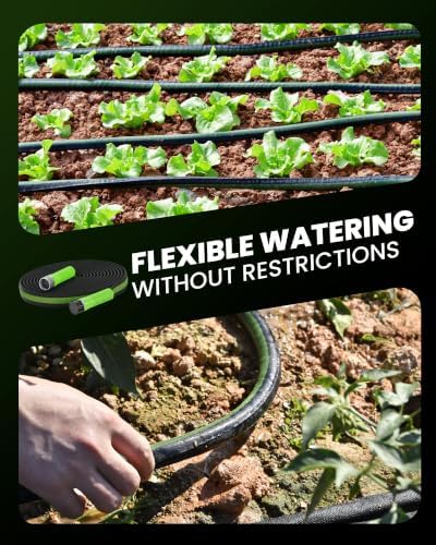 RAINPOINT 25FT Flat Soaker Hose, Heavy-Duty Flexible Drip Hose - Image 5