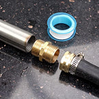 Solid brass Garden Hose Fittings Connectors Adapter Heavy Duty Brass Repair Male, Female faucet leader coupler dual water hose connector (3/4" GHT Double Male Double Female 12 Pcs) - Image 5