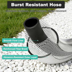 Retractable Garden Hose Reel - 5/8 in Durable Wall Mounted Water Hose Reel with 180¡ãSwivel Bracket, 9 Pattern Sprayer, 6Ft leader hose,Smooth Automatic Rewind, Any Length Lock. - Image 4
