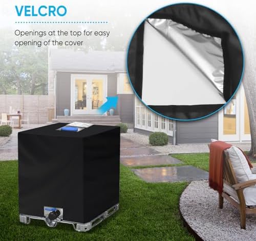 NEVERLAND IBC Tote Cover 275 Gallon 420D Water Tank Cover 2 Pack - Image 3