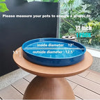 Blue Ceramic Pot Saucer - Drainage Tray for Indoor and Outdoor Flower Plant Pots and Planters, 12 Inch - Image 3