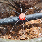 Adjustable Irrigation Drippers Red Automatic Garden Dripper Micro Drip Irrigation Watering Anti-Clogging Emitter Supplies for 4/7mm Hose 300 Pcs - Image 4