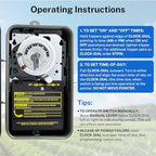 T104R 24-Hour Mechanical Timer Switch, DPST, 3R Rainproof Shell - Image 7