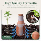 Waydress 12pcs Terracotta Watering Spikes Olla Watering System Insert Stake - Image 3