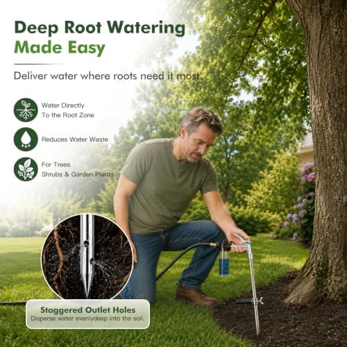One-Piece Deep Root Watering Tool for Trees with Trigger Handle - Image 2