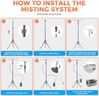 Portable Misting System with 15L Bucket, 10000mAh, 4.2FT Adjustable, Grey - Image 7