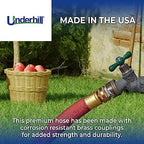 Underhill UltraMax Commercial Garden Water Hose 75 ft, Rubber, Flexible, Anti-Kink, 200 psi WP, 800 psi BP, H10-075R, 1 Inch x 75 ft NPSH, Red - Image 2