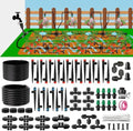 LP 240FT Drip Irrigation System Kit, Garden Watering Misting System - 40FT 1/2" Main Tube & 200FT 1/4" Distribution Tubing - Adjustable Nozzles & Sprinklers for Garden Greenhouse, Lawn, Potted Plants by LP