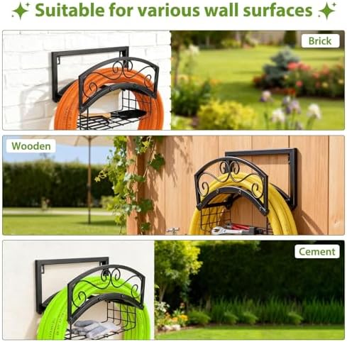 BOLITE Garden Hose Holder Wall Mount, Heavy Duty Water Hose Holder, 150FT - Image 6