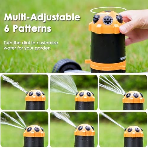 FANHAO Gear Drive Sprinkler with Metal Wheel Base, Portable Lawn Sprinkler - Image 3