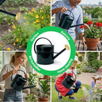 Galvanized Iron Watering Can for Indoor Plants, Oval Watering Cans for House Plant Garden Flower, Long Spout Water Can for Outdoor Watering Plants 9.46L 2.5 Gallon Gold - Image 7