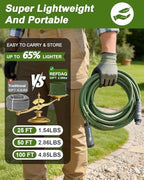 Garden Hose, Flexible Ultra Lightweight Durable, Kink-Free Water Hose with 10 Function Sprayer - Non-Shrinking, Easy to Store, All-Weather, High-Pressure (50FT) - Image 2