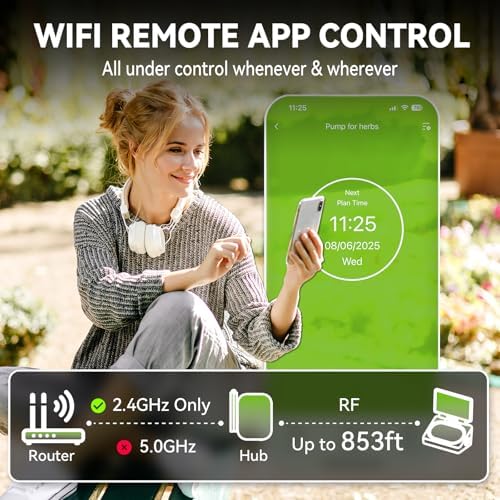 RAINPOINT WiFi Smart Programmable Solar Drip Irrigation System for Indoor Houseplant Water Up to 15 Pots, Compact Vacation Auto Plant Waterer Self Watering Device While Away Low Water Auto Shut-Off - Image 5
