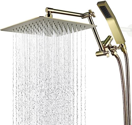 G-Promise All Metal 10 Inches Rainfall Shower Head with Handheld Combo by G-Promise