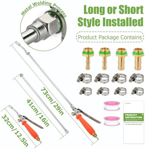 Sprayer Wand Replacement, 2 Pack 29 Inch All Metal Pump Spray Wand - Image 2
